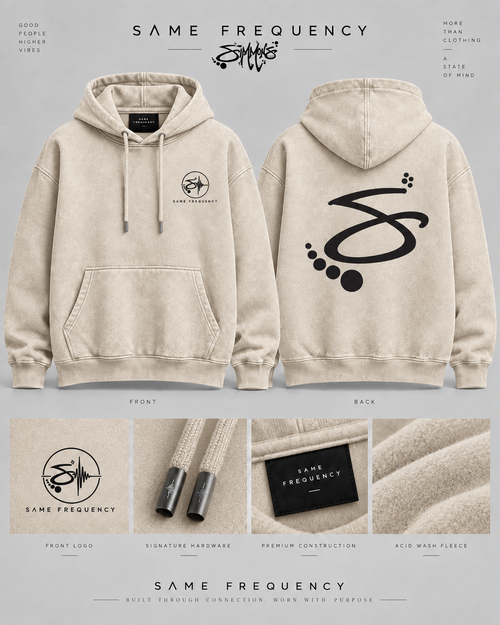 Same Frequency S-Back Acid Wash Hoodie — Cream approved exact-art rendering